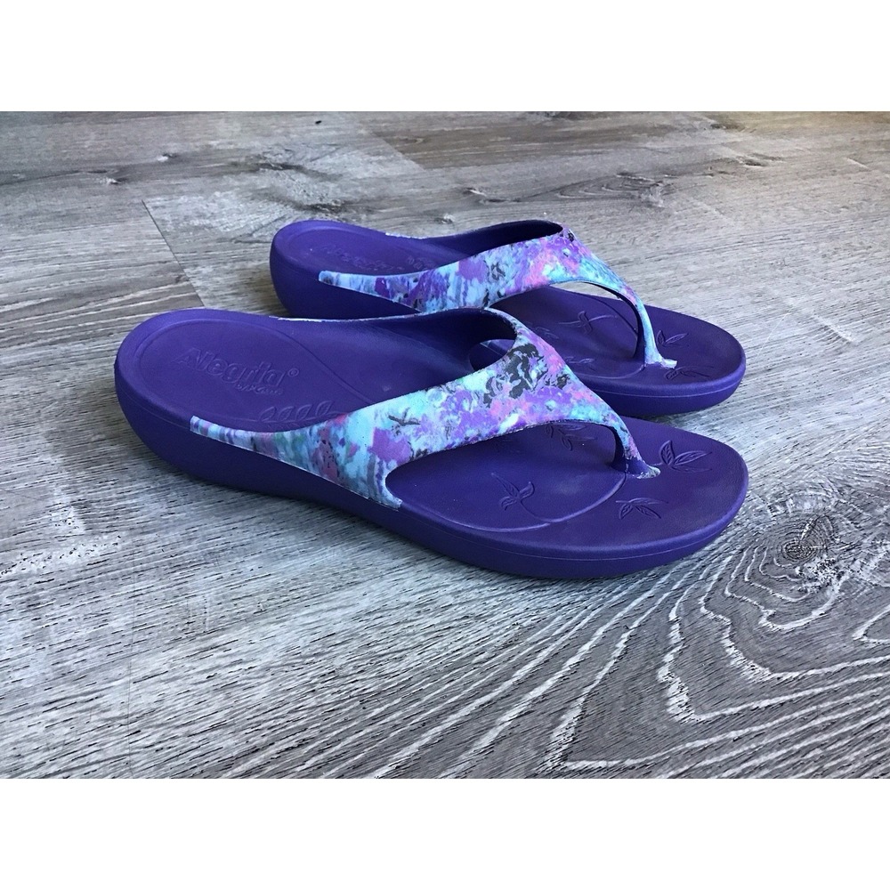 Alegria by PG Lite Women's Size EU 40 US 9 Purple Thong Sandals Baby Bloomer